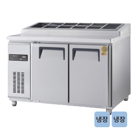 고급형 간냉식 토핑테이블 올냉장 4자 GWFM-120RTT [냉장356ℓ]
