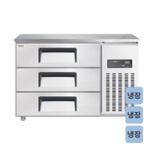 고급형 직냉식 높은 서랍식 보냉테이블 올냉장 4자 CWSM-120HDT [냉장270ℓ]