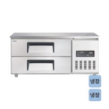 고급형 간냉식 낮은 서랍식 보냉테이블 올냉장 4자 D800 GWFM-120LDT [냉장170ℓ]
